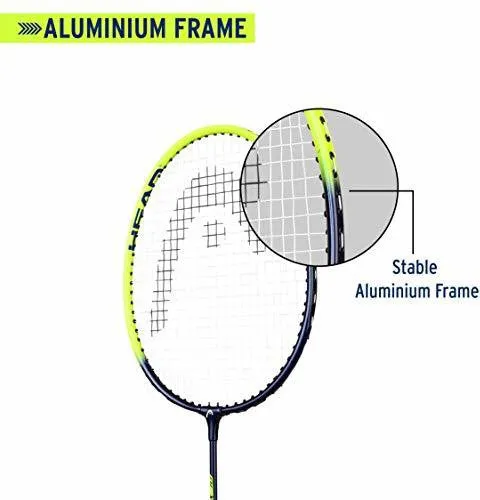 Reflex 10 Aluminium Badminton Racquet | G4 Pack of 2 pcs - Blue Yellow