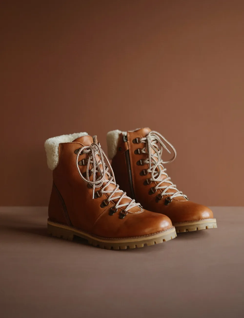 Shearling Winter Boot Women - Cognac