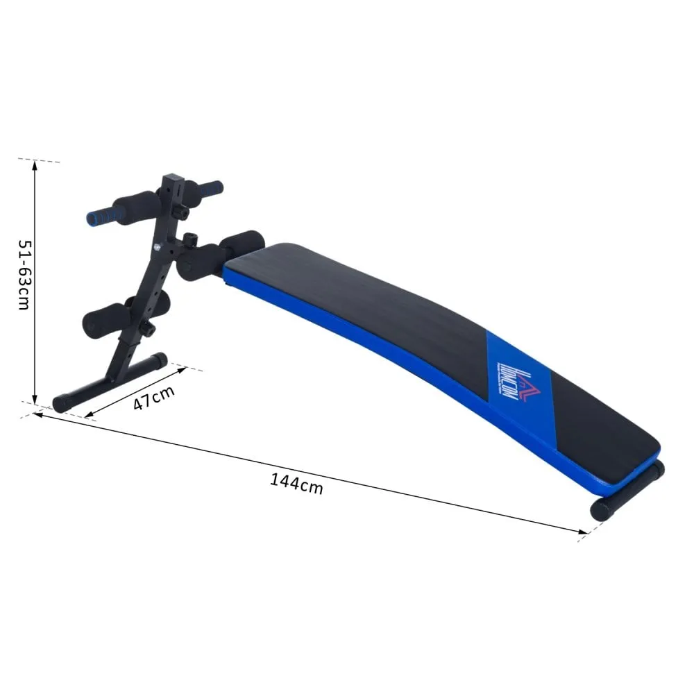 Sit-up Workout Bench, Steel-Black/Blue