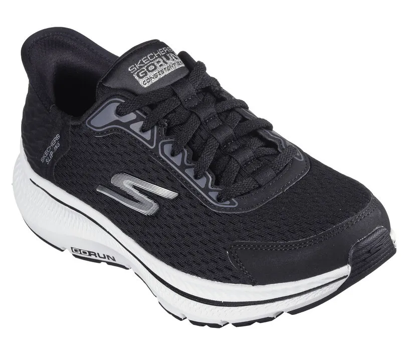 'Skechers' Women's Slip-ins: GO RUN Consistent 2.0-Endure - Black / Silver (Wide)