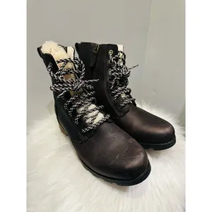 Sorel Emelie Leather Ankle Boots - Size 6