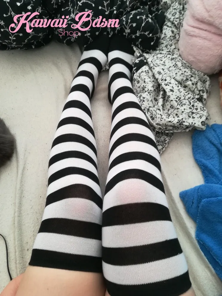 Striped Thigh Highs