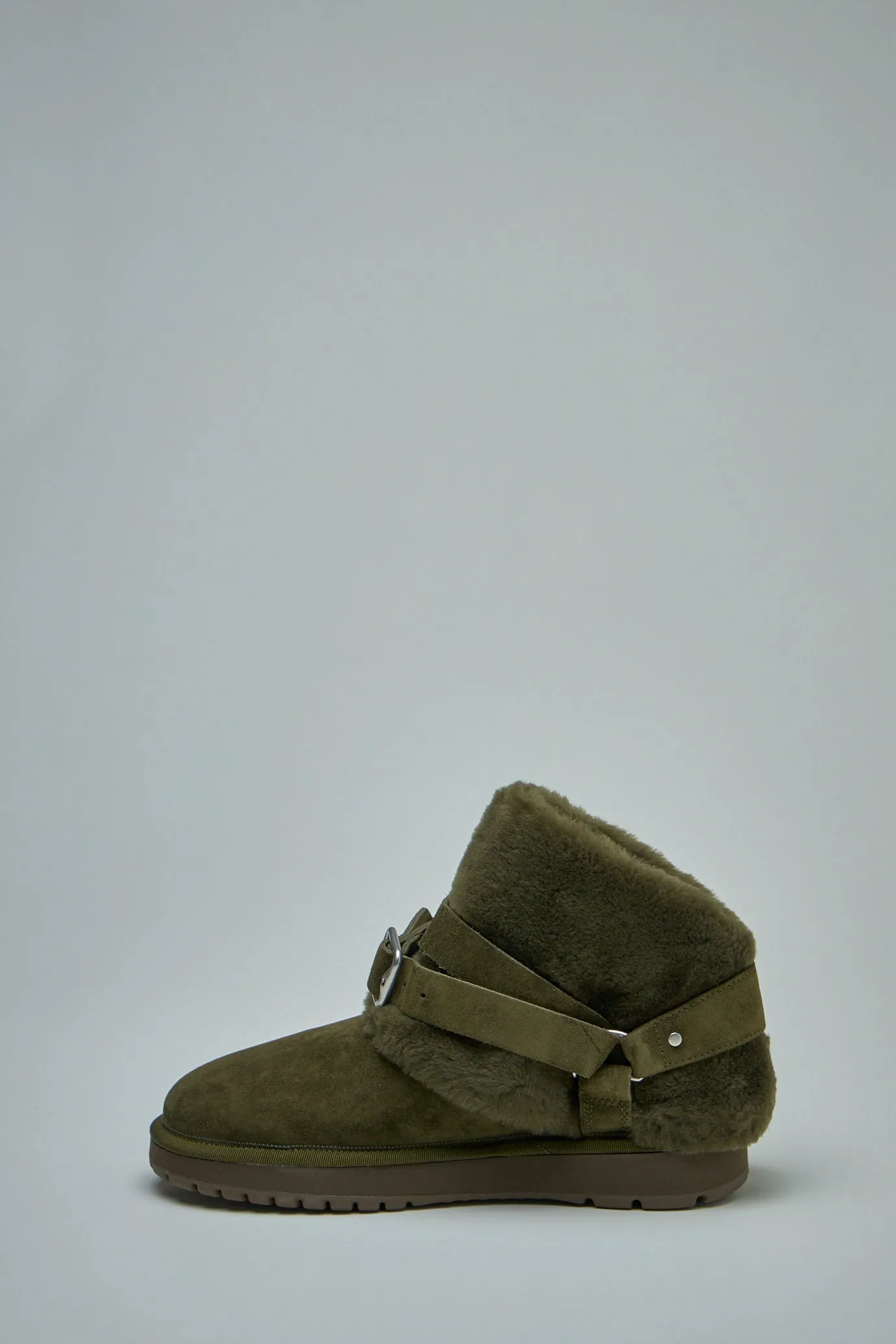 Suede and Shearling Chubby Boots