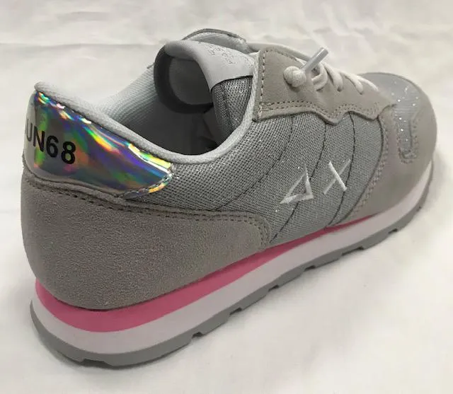 Sun 68 sneakers da ragazza Ally glitter Girl's grigio chiaro