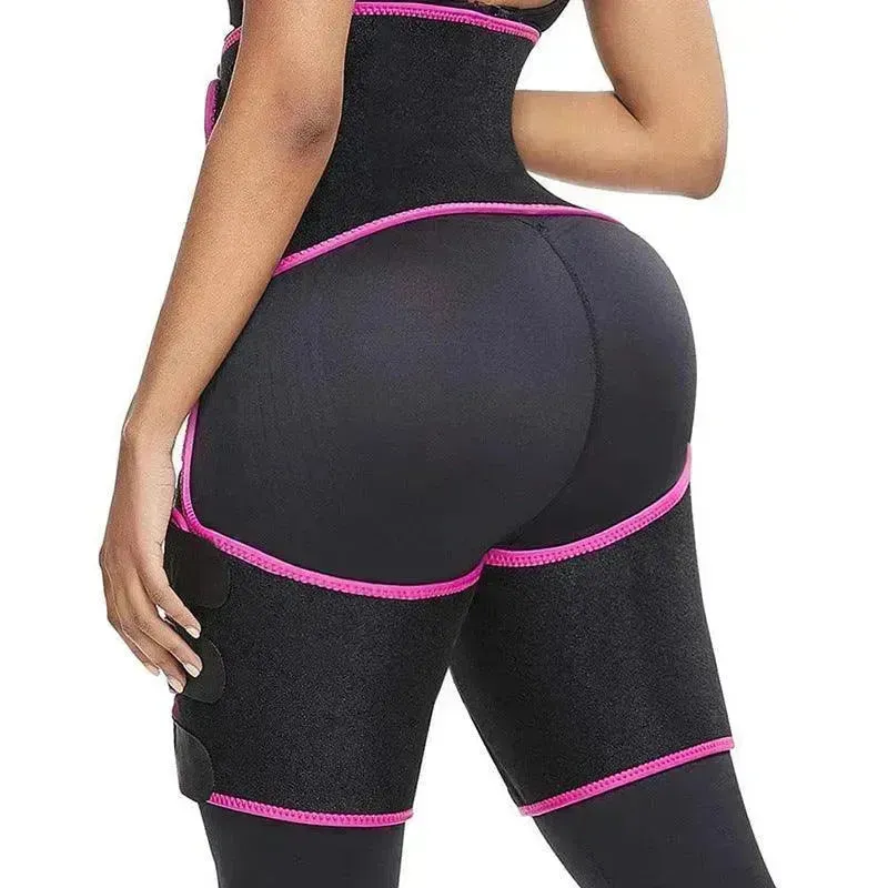 Sweat High Waist Thigh Trimmer Butt Lifter Shapewear Belt 3 In 1 Adjustable Belt