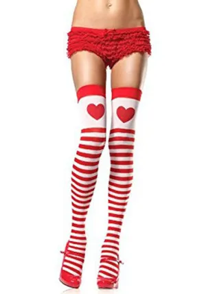 Sweetheart Striped Thigh High