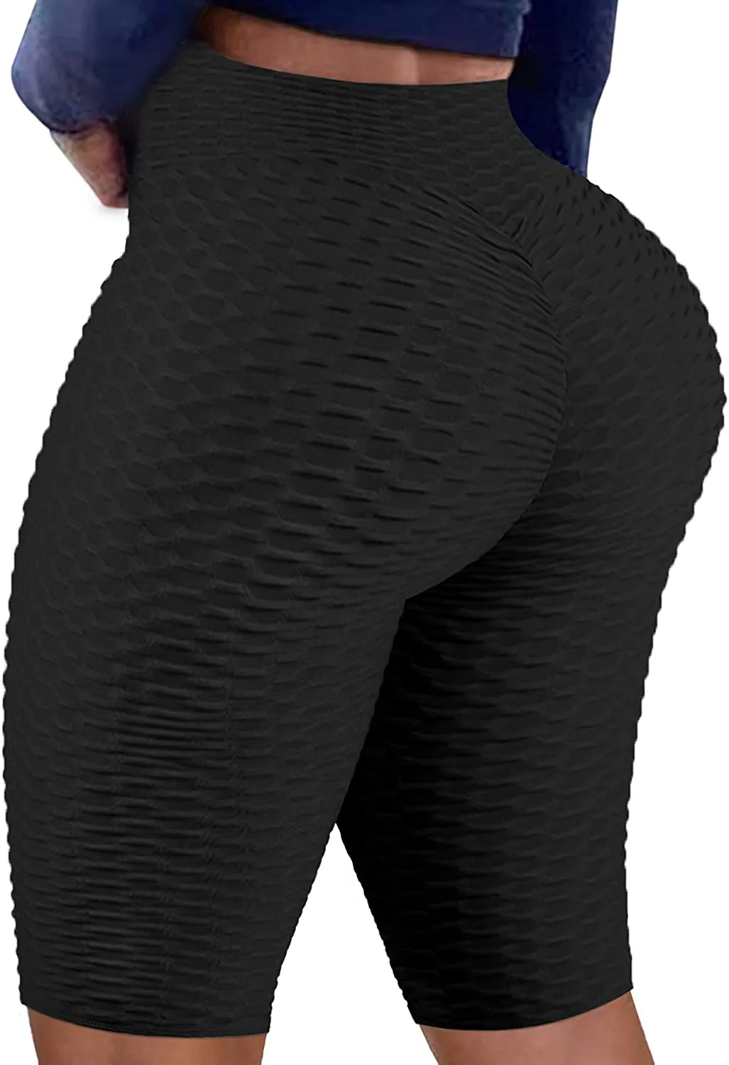 SZKANI Womens Ruched Butt Lifting High Waisted Yoga Pants Tummy Control Workout Leggings Textured Tights