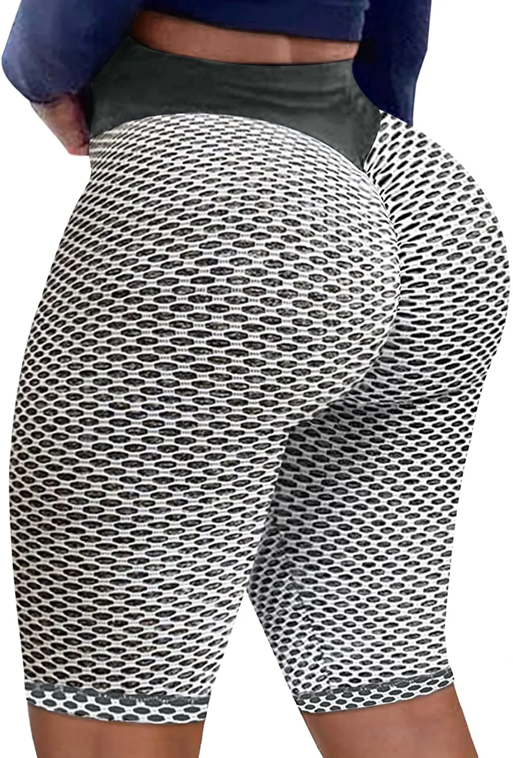 SZKANI Womens Ruched Butt Lifting High Waisted Yoga Pants Tummy Control Workout Leggings Textured Tights