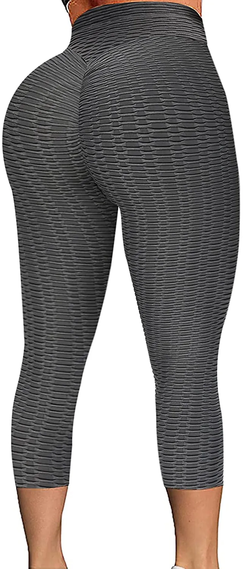 SZKANI Womens Ruched Butt Lifting High Waisted Yoga Pants Tummy Control Workout Leggings Textured Tights