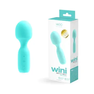 Vedo Wini Rechargeable Mini Wand Tease Me Turquoise