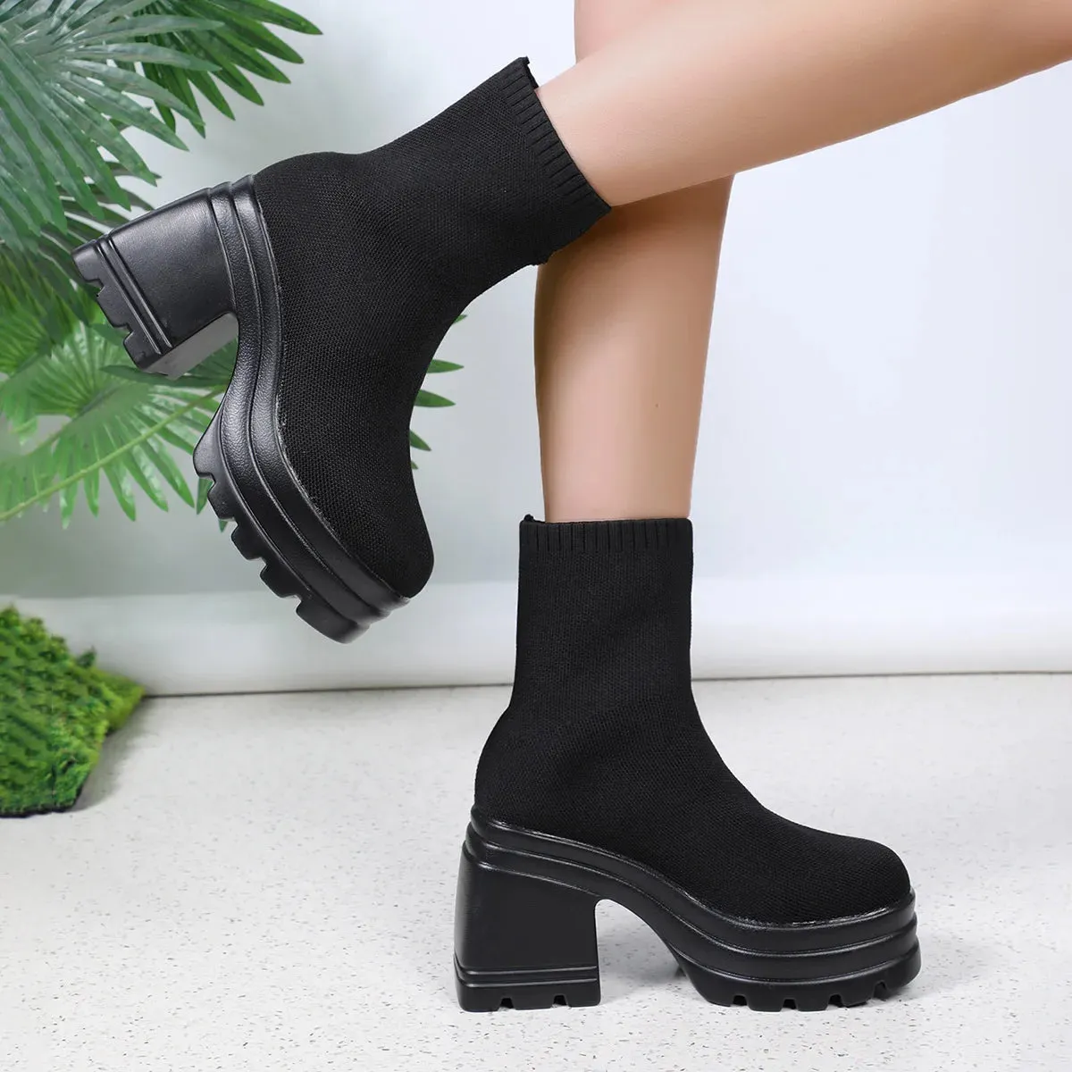 Wjczt Summer Boots Women Shoes Sexy Thigh High Heels High Sexy Zipper Boots-Women shoes Over-the-Knee White Rubber Autumn Ladies