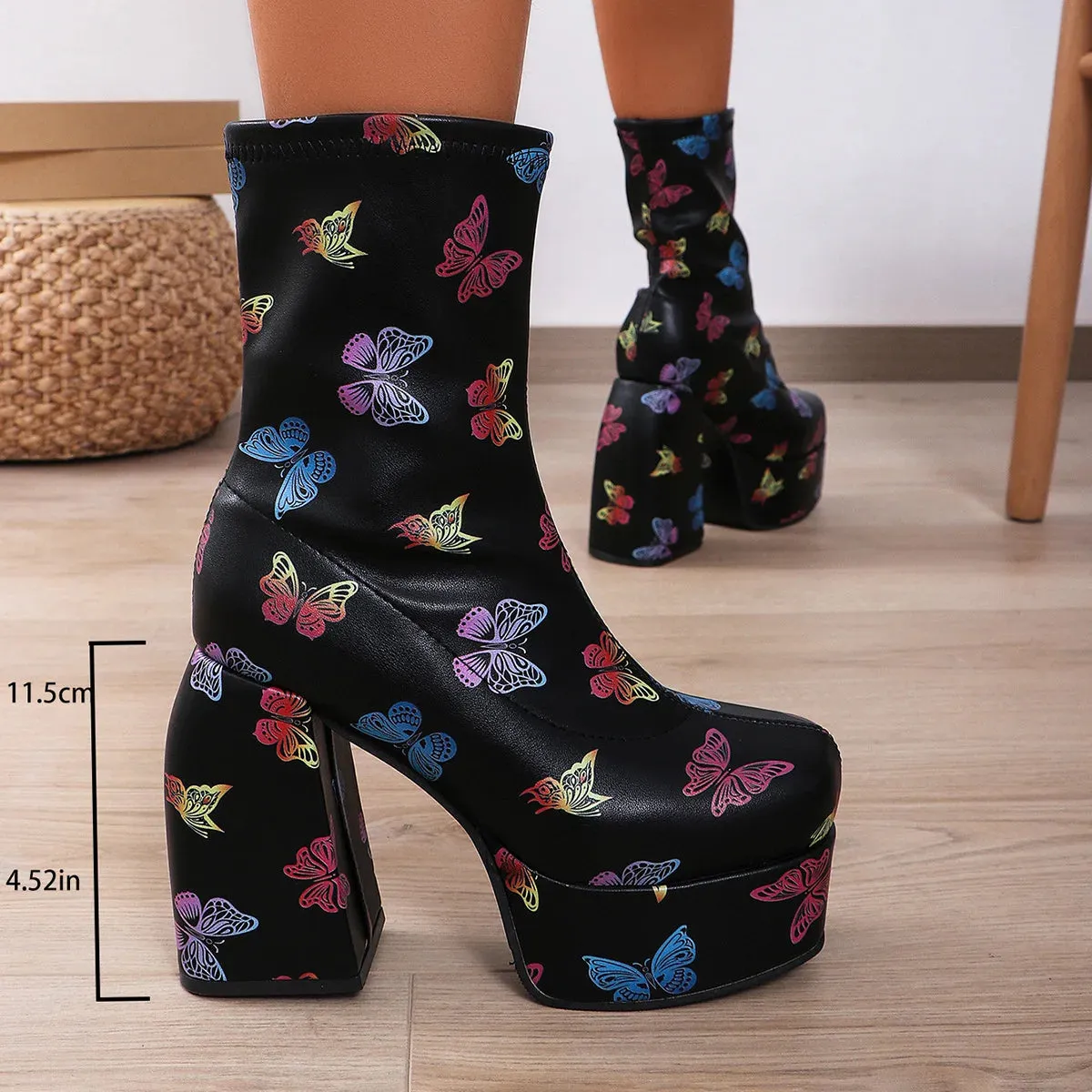 Wjczt Summer Boots Women Shoes Sexy Thigh High Heels High Sexy Zipper Boots-Women shoes Over-the-Knee White Rubber Autumn Ladies