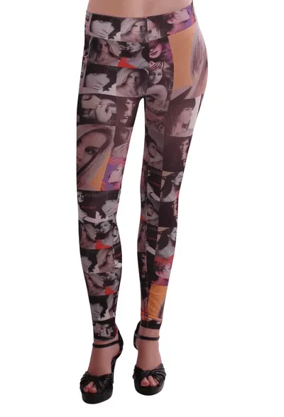 Womens Designer Graphic Printed Full Length Elasticated Stretch Pants Trouser Jegging Ladies Leggings One Size