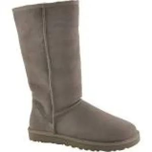 Womens UGG AUSTRALIA 5815 CLASSIC TALL Suede BOOT GRAY 7 Winter Shearling Sheepskin