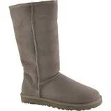 Womens UGG AUSTRALIA 5815 CLASSIC TALL Suede BOOT GRAY 7 Winter Shearling Sheepskin